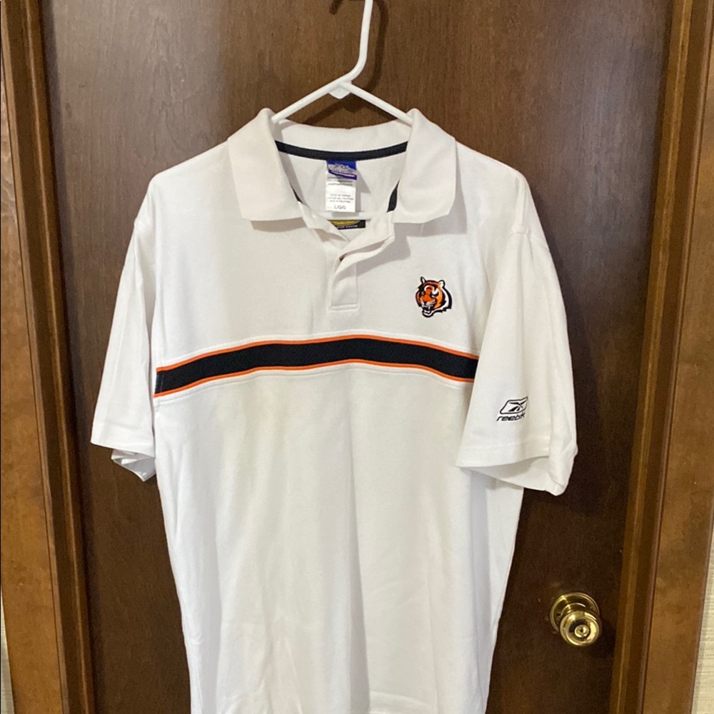 White and Black Bengals Men's Polo Shirt